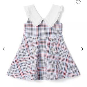 Janie and Jack Plaid Ruffle Collar Pointe Dress size 2T, NWT